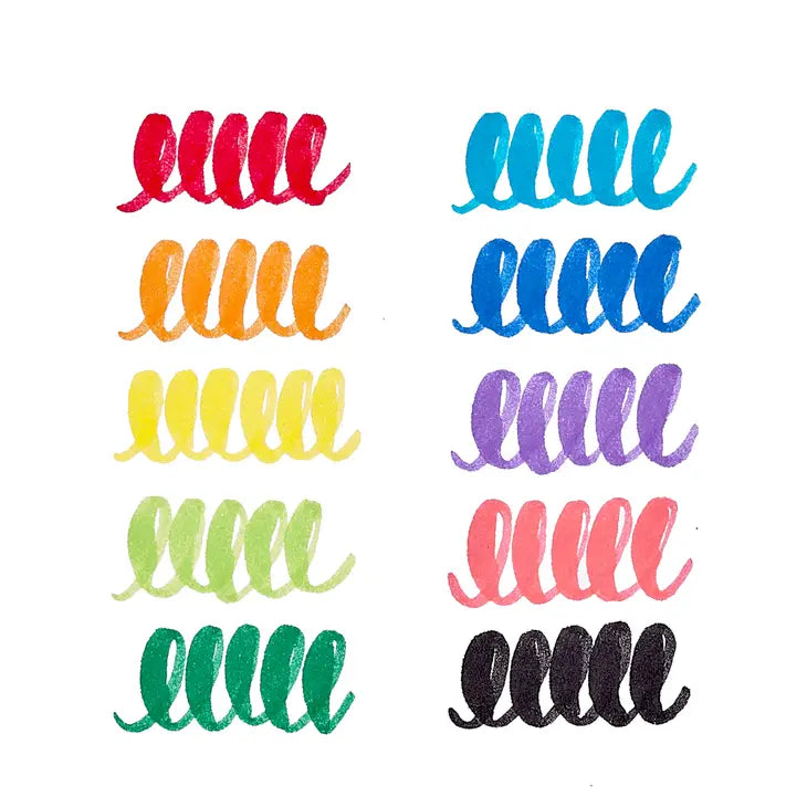 Ooly Big Bright Brush Markers - set of 10