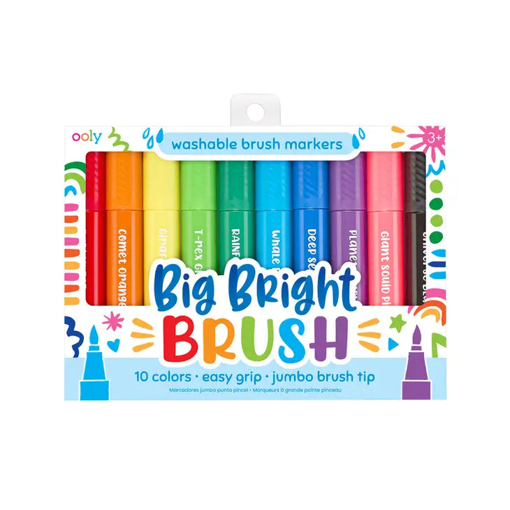 Ooly Big Bright Brush Markers - set of 10