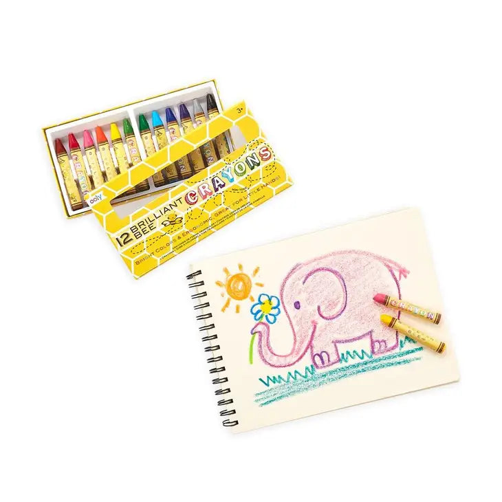 Ooly Brilliant Bee Crayons-12ct