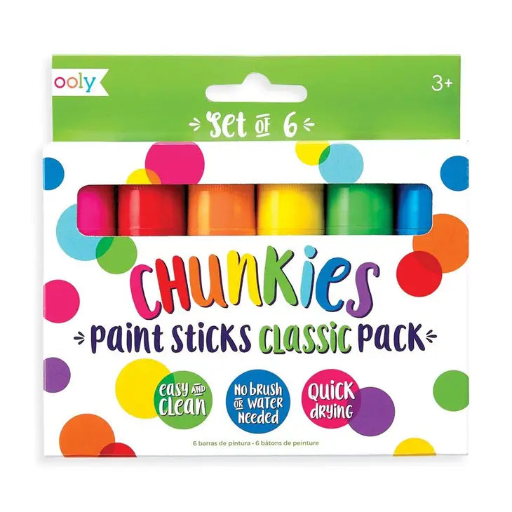Ooly Chunkies Paint Sticks - Classic-6ct