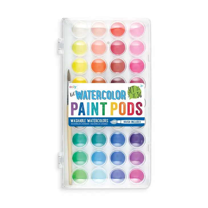 Ooly Lil' Paint Pods Watercolor Paint - Set of 36