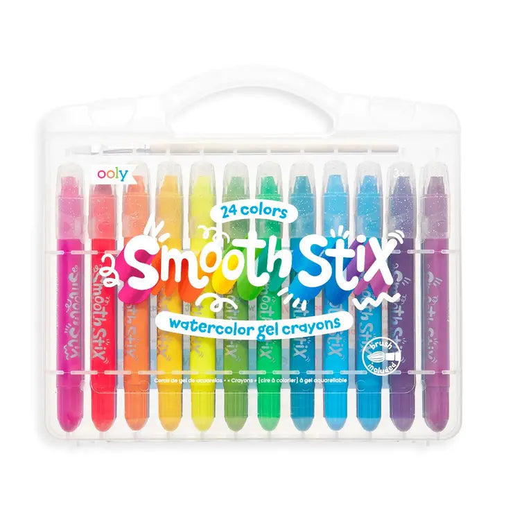 Ooly Smooth Stix Watercolor Gel Crayons-24ct